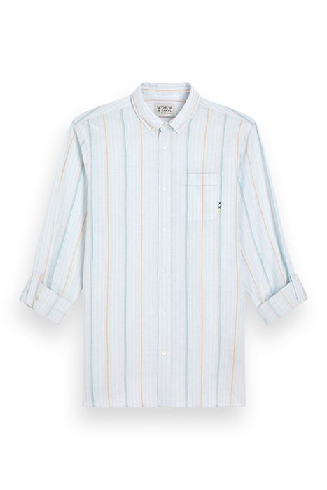 REGULAR FIT YARN-DYED STRIPE C BLUE/WHITE STRIPE 4