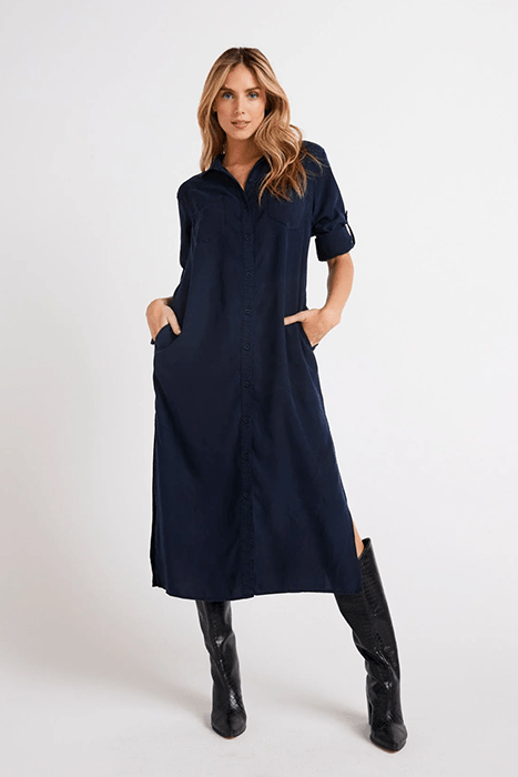 WESTERN YOKE DUSTER DRESS ENDLESS SEA 1