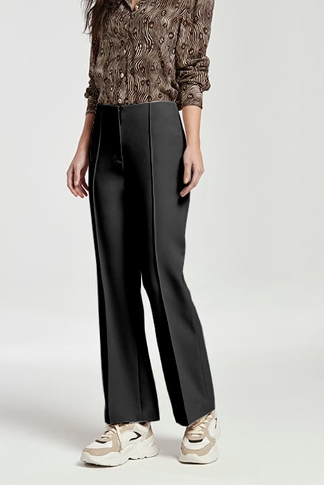 STRETCH PLAIN WAVE WATSON FLARED TROSUSERS BLACK 3