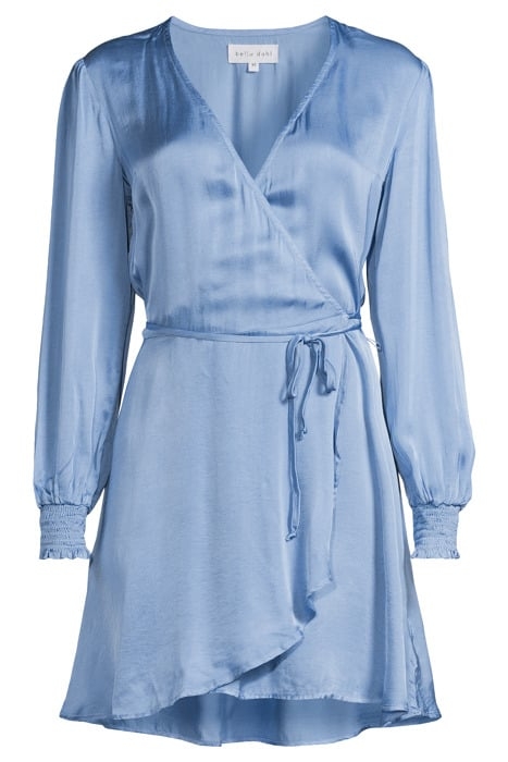 WRAP FRONT MINI DRESS SOFT INDIGO 3