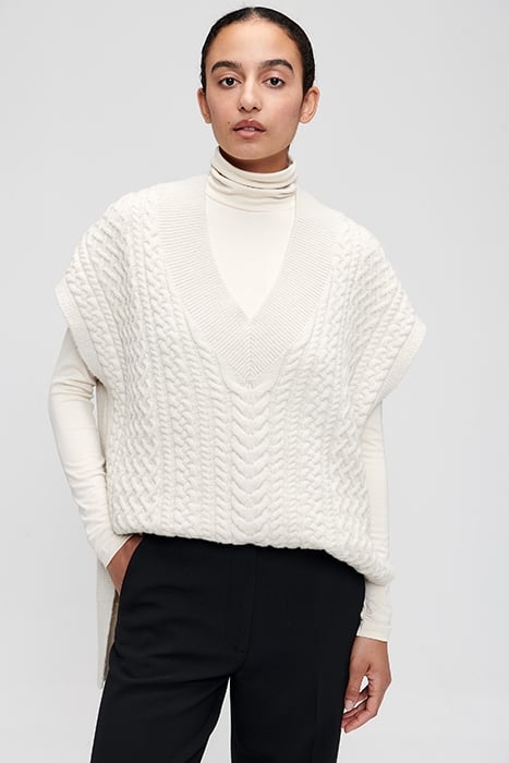 CLAUDE SLEEVELESS TOP CHALK 4