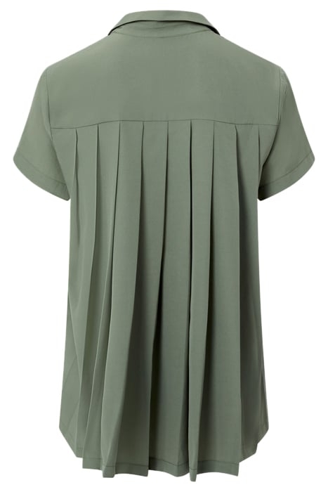 PLEAT BACK BUTTON THRU KHAKI 2