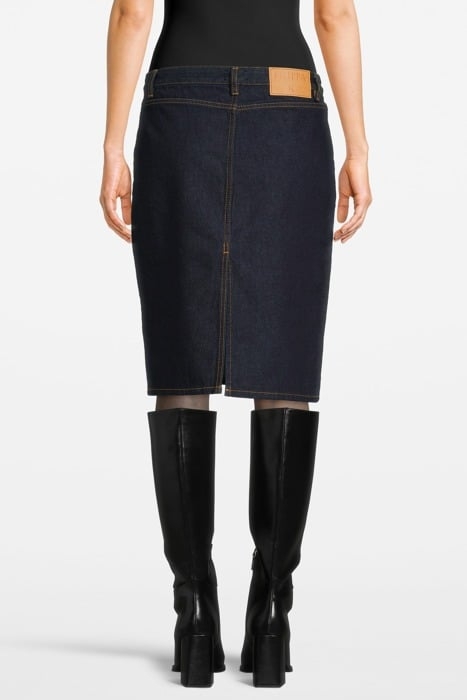 DENIM MIDI ZIP SKIRT MIDNIGHT B 2