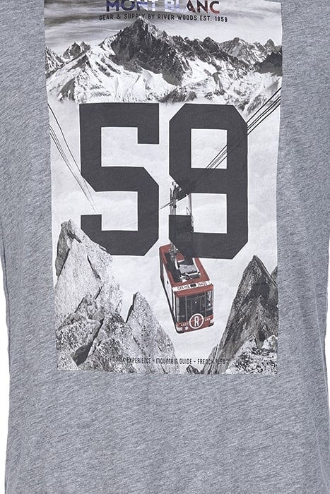 CUSTOM FIT ROUND NECK T-SHIRT IN GREY 3