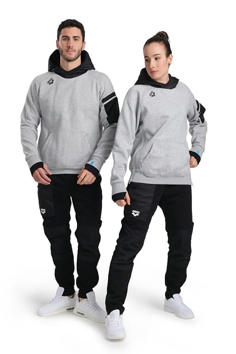 HOODED SWEAT TECH MEDIUM GREY HEATHER 1