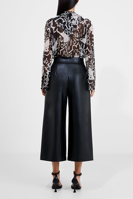 CROLENDA PU CROPPED TROUSERS BLACK 2