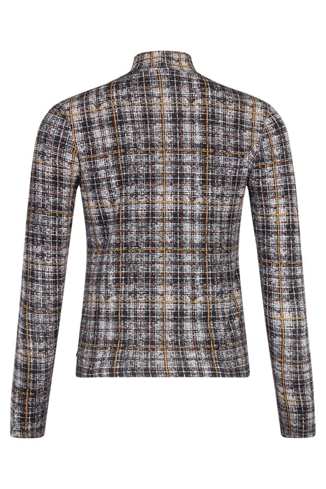 LS MOCK NECK TEE TWEED PLAID 3