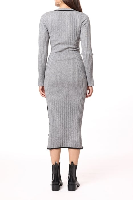 SPORTY STRIPE DRESS MEDIUM HEATHER GREY 3