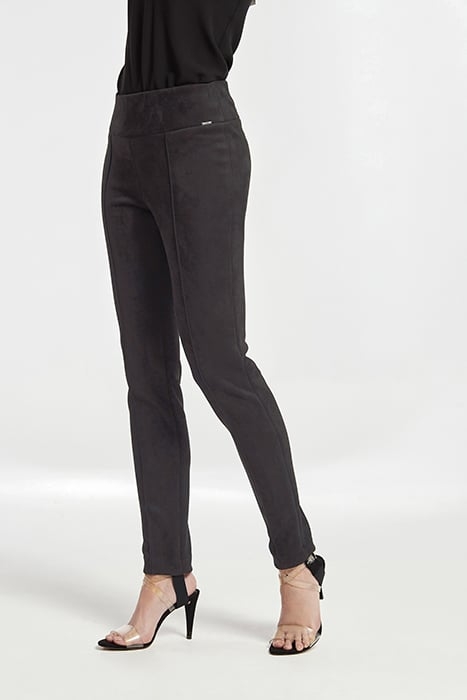 STRETCH SUEDE EFFECT LEGGING WITH MARKET FRONT SEANS BLACK 1