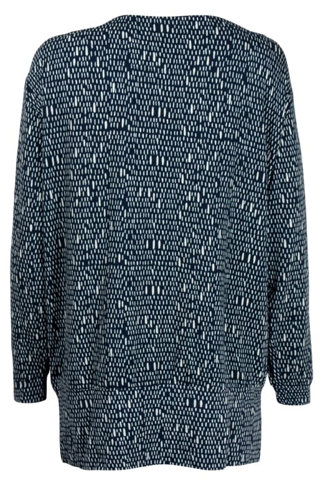LONG LOOSE TEE CREW PRINT LONG SLEEVES DARK BLUE WITH STRIPE 2