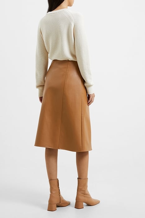 CLAUDIA PU SKIRT BROWN 3