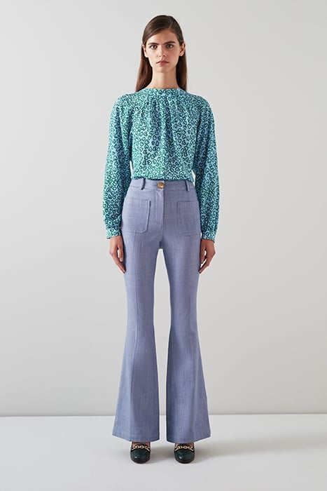 EDELINE - BLOUS GREEN/BLUE 2