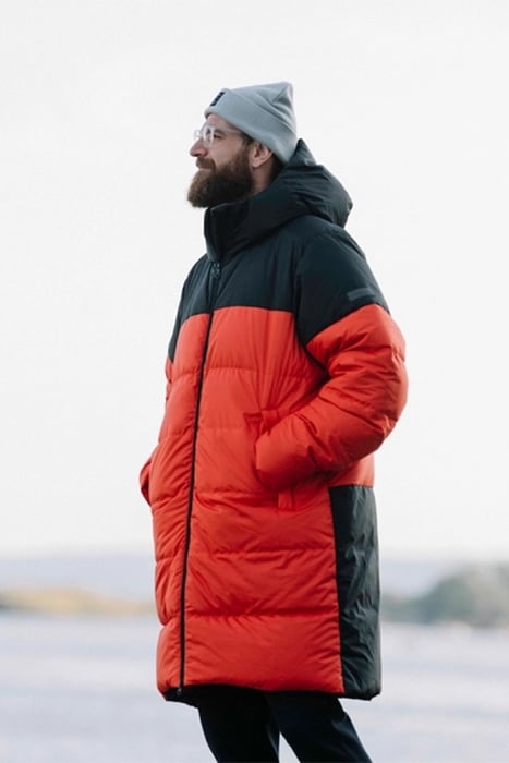 OSLO UNISEX DOWN PARKA RED SAND / BLACK 1