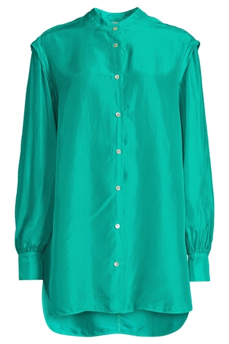 SILK HABOTAY OVERSIZED SHIRT SEAFOAM 3