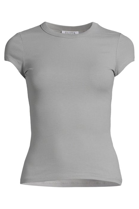 FINE RIB TEE FOG BLUE 3