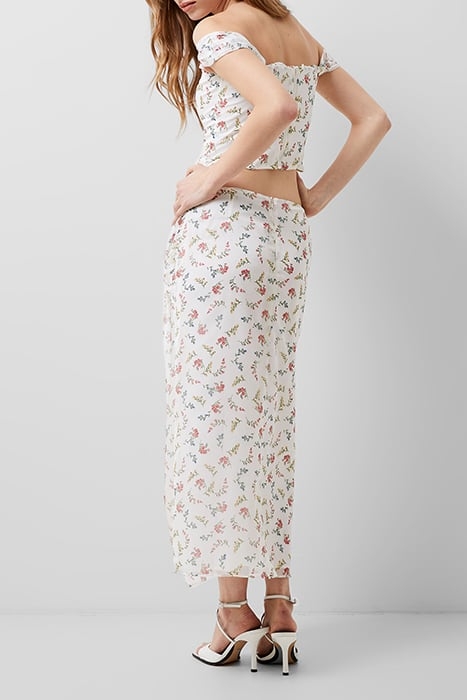 FLORIANA HALLIE CRINKLE SKIRT WHITE 2