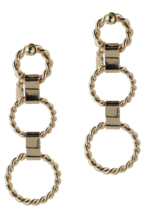 TWISTED TRIPLE GOLD EARRINGS GOLD 2