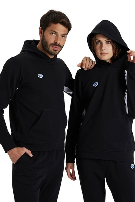 ARENA ICONS HOODED SWEAT SOLID BLACK-WHITE-BLACK 6
