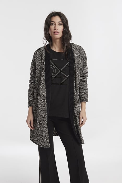 JACQUARD KNIT REVERSIBLE MISCA JACKET BLACK 1