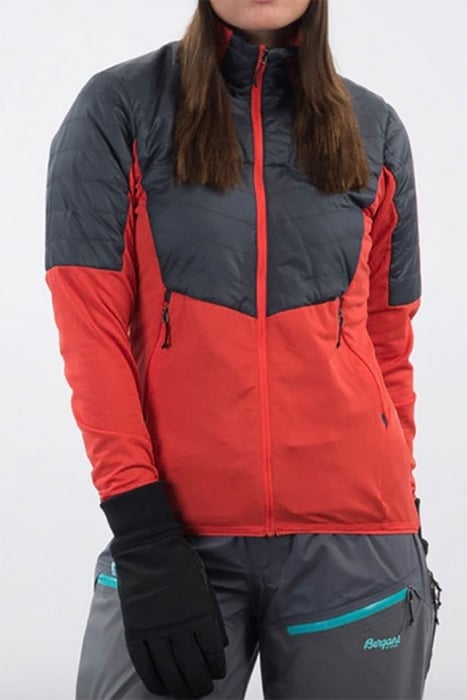 SENJA MIDLAYER W JKT LIGHT DAHLIA RED / SOLID CHARCOAL 1