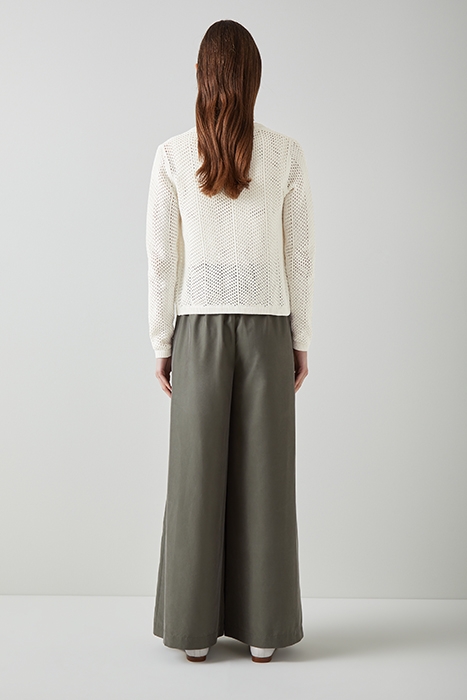 AVA CREW CARDIGAN PURE WHITE 2