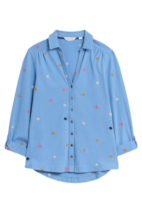 ANNIE EMBROIDERED JERSEY SHIRT BLUE MULTI 2