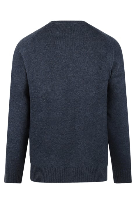 LAMBSWOOL CREW NECK SWEATER NAVY 2