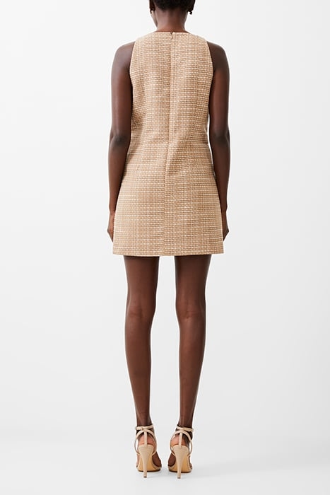 EFFIE BOUCLE SHIFT DRESS BROWN 2