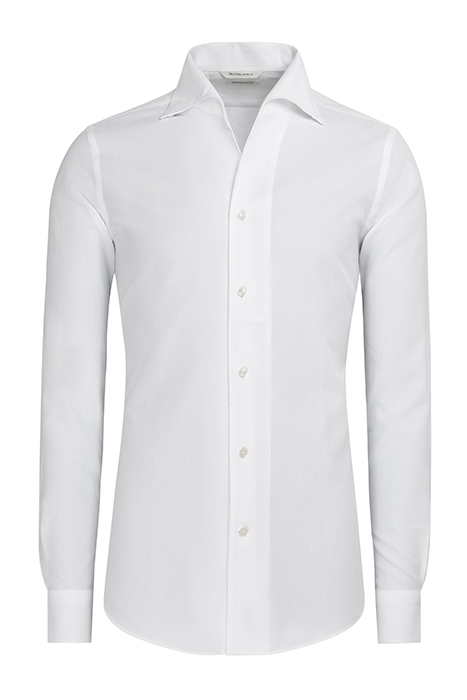 WHITE ONE PIECE COLLAR EXTRA SLIM FIT SHIRT WHITE 4