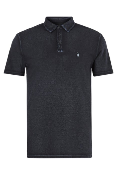 SOFT COLLAR PIGMENT RUB PEACE POLO MARINE 1