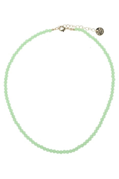 BEADS NECKLACE GOLD AND GREEN 1