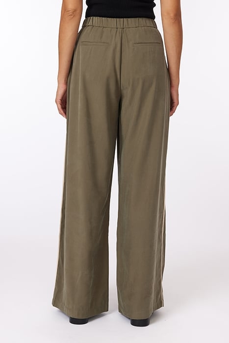 WIDE LAG PANT WITH TIE DUSKY GREEN 3