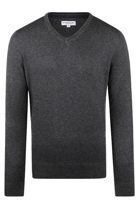 V-NECK SWEATER DARK GREY MELANGE 1
