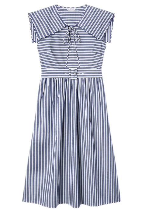 BEAU STRIPE MIDI DRESS NAVY/CREAM 3