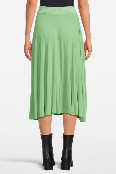 MIDI PLISSEE SKIRT RECYCLED MATCHA 2