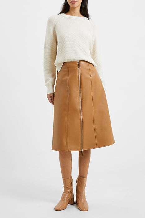 CLAUDIA PU SKIRT BROWN 2