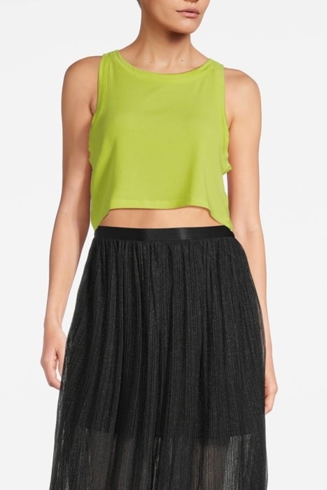 RINA CROPPED TANK ZEST LIME GREEN 1