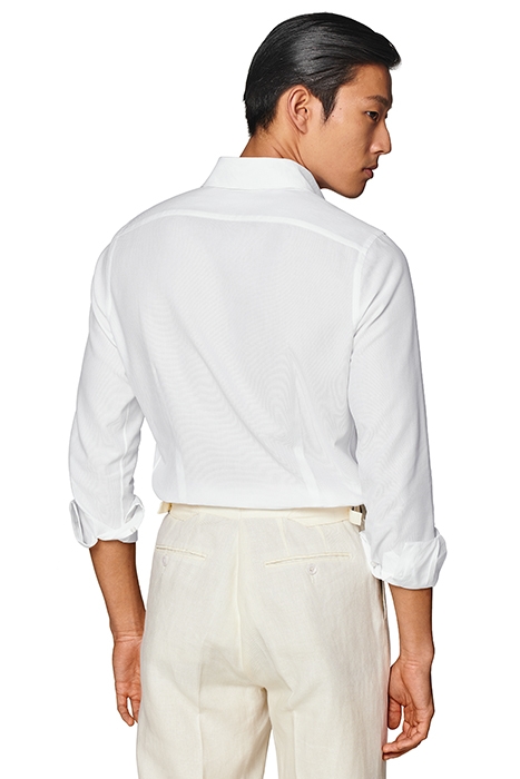 WHITE ONE PIECE COLLAR EXTRA SLIM FIT SHIRT WHITE 2