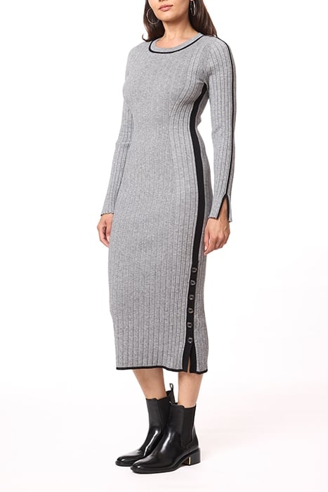SPORTY STRIPE DRESS MEDIUM HEATHER GREY 4