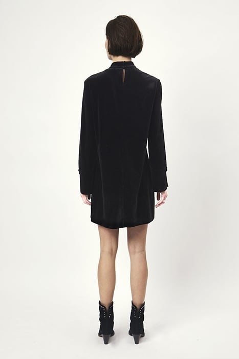 SLOANE VELVET DRESS RAVEN 2