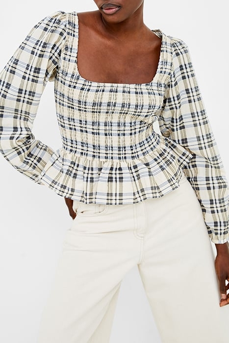 IVY CHECK TOP BLACK 1