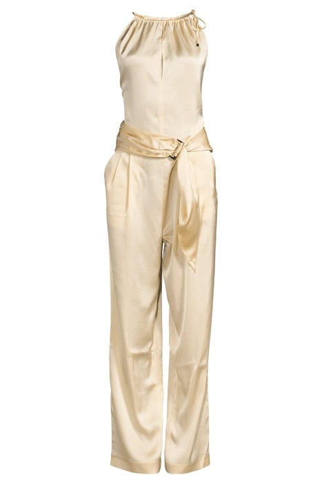 BELTED SATIN JUMPSUIT VANILLA 3