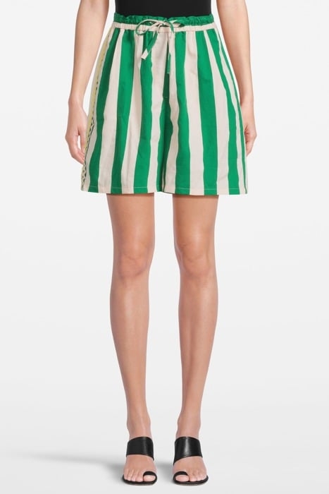 "CONTEMPORARY STRIPED POPLINE" BERMUDA EMERALD 1