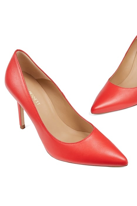 FERN POINTED COURT HEEL RED 4