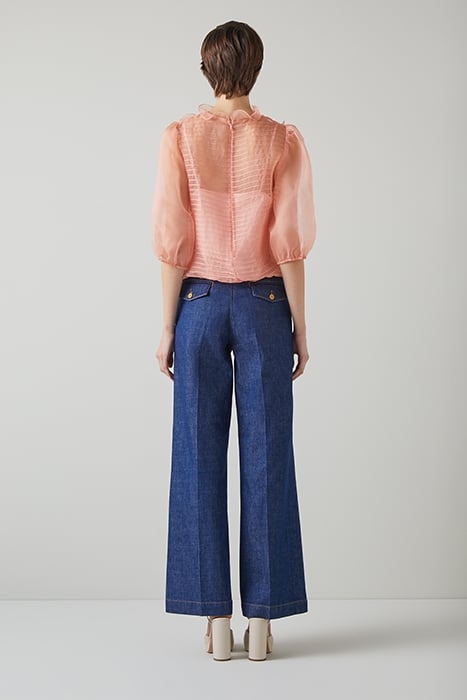 MADDIE PINTUCK BLOUS OLD ROSE 2