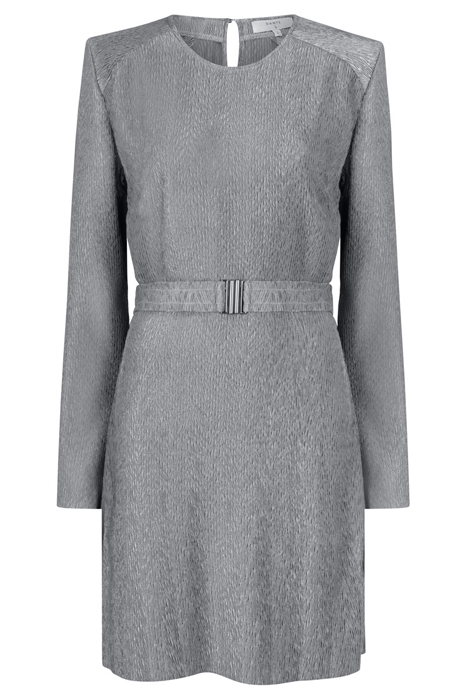 ARONÉ BELTED MINI DRESS GREY CLOUD 3
