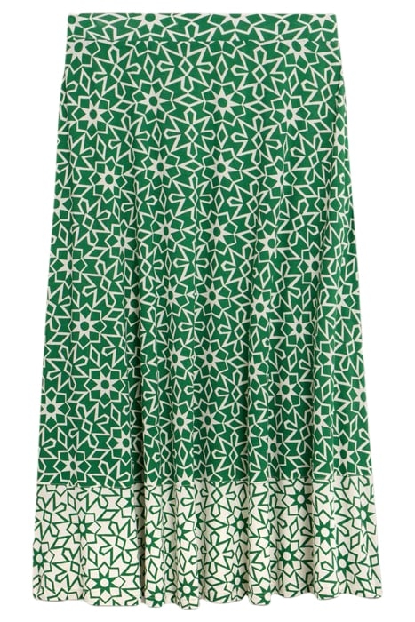 JADA ECO VERO MAXI SKIRT GREEN PRINTED 3