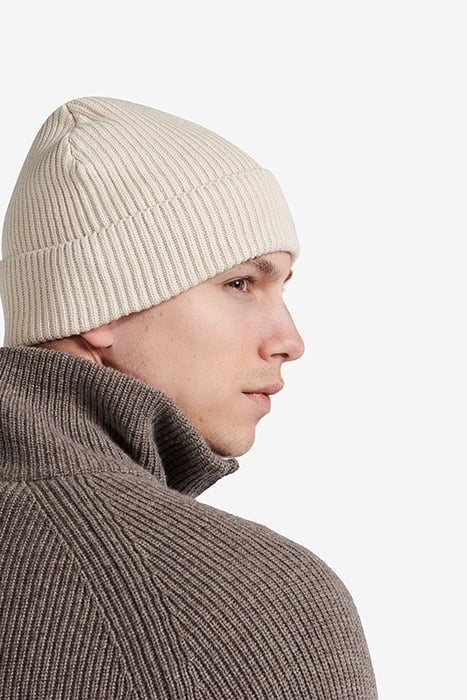 BEANIE ORGANIC COTTON-STRETCH OFF WHITE 2