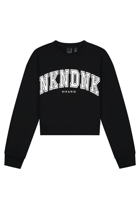 CROPPED LOGO SWEATSHIRT BLACK 1