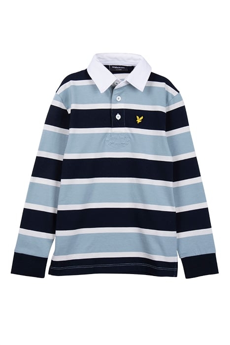 STRIPE RUGBY SHIRT SLATE BLUE 1
